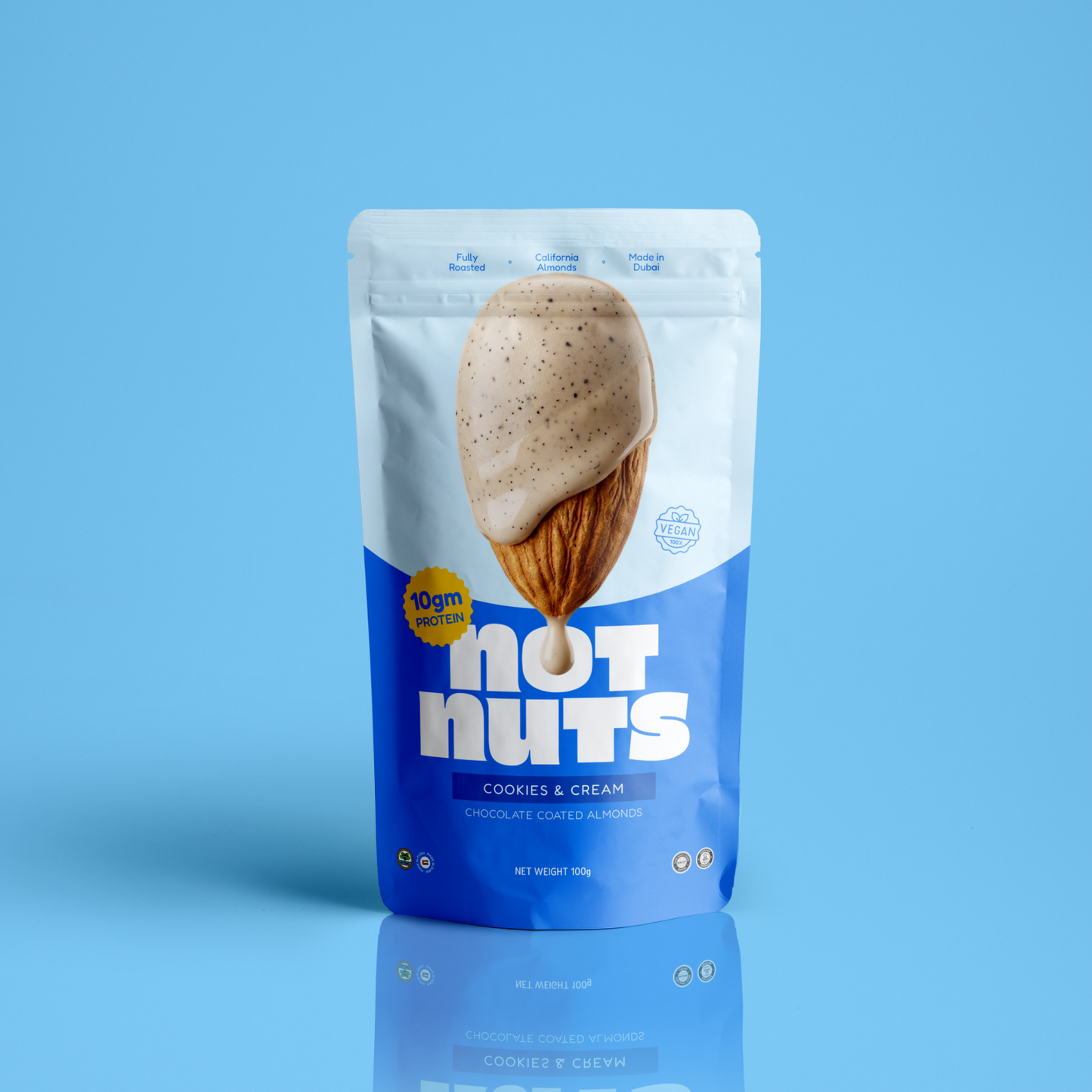 NotNuts Cookie and Cream Chocolate Coated Almonds - 100g pouch