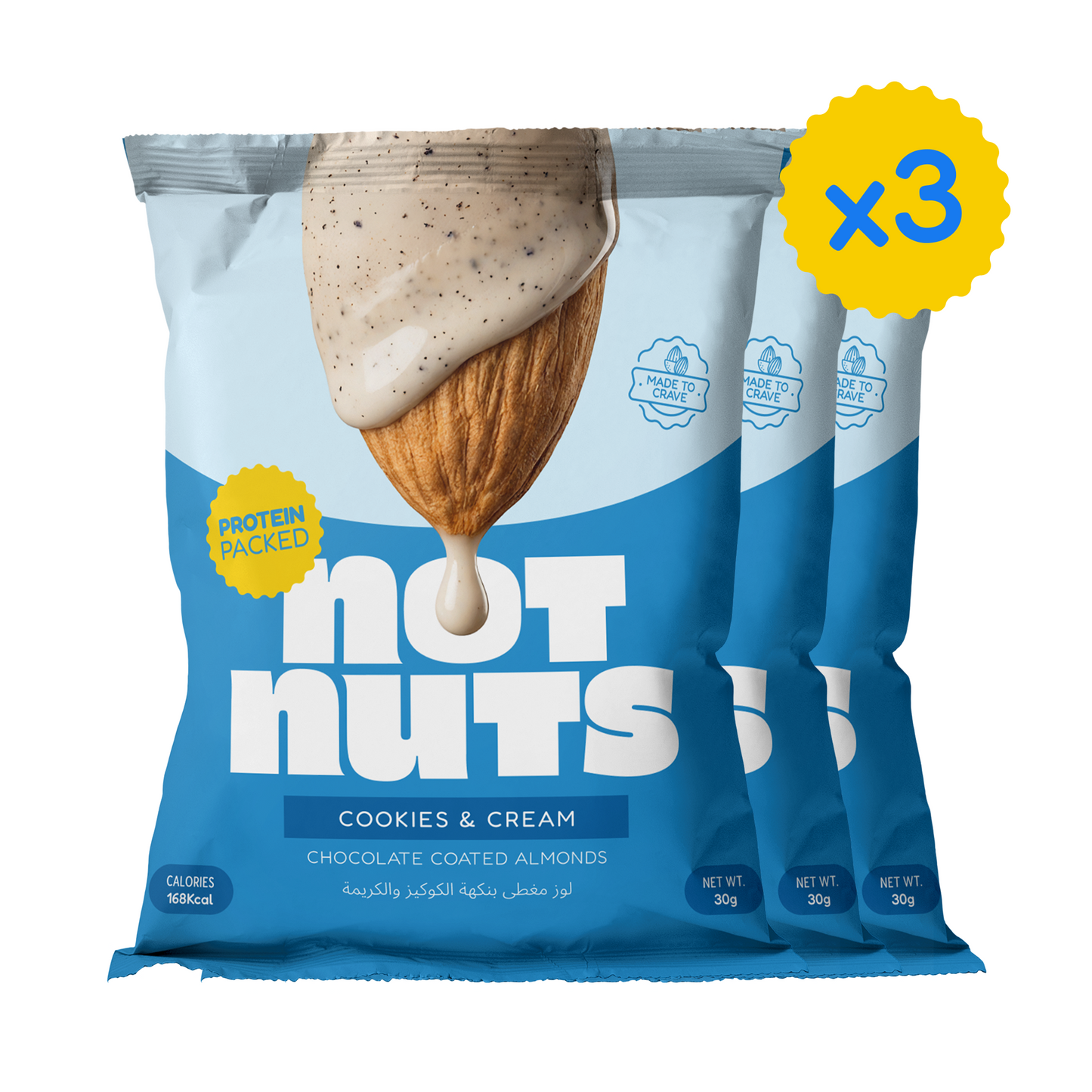 Cookie and cream chocolate coated almonds