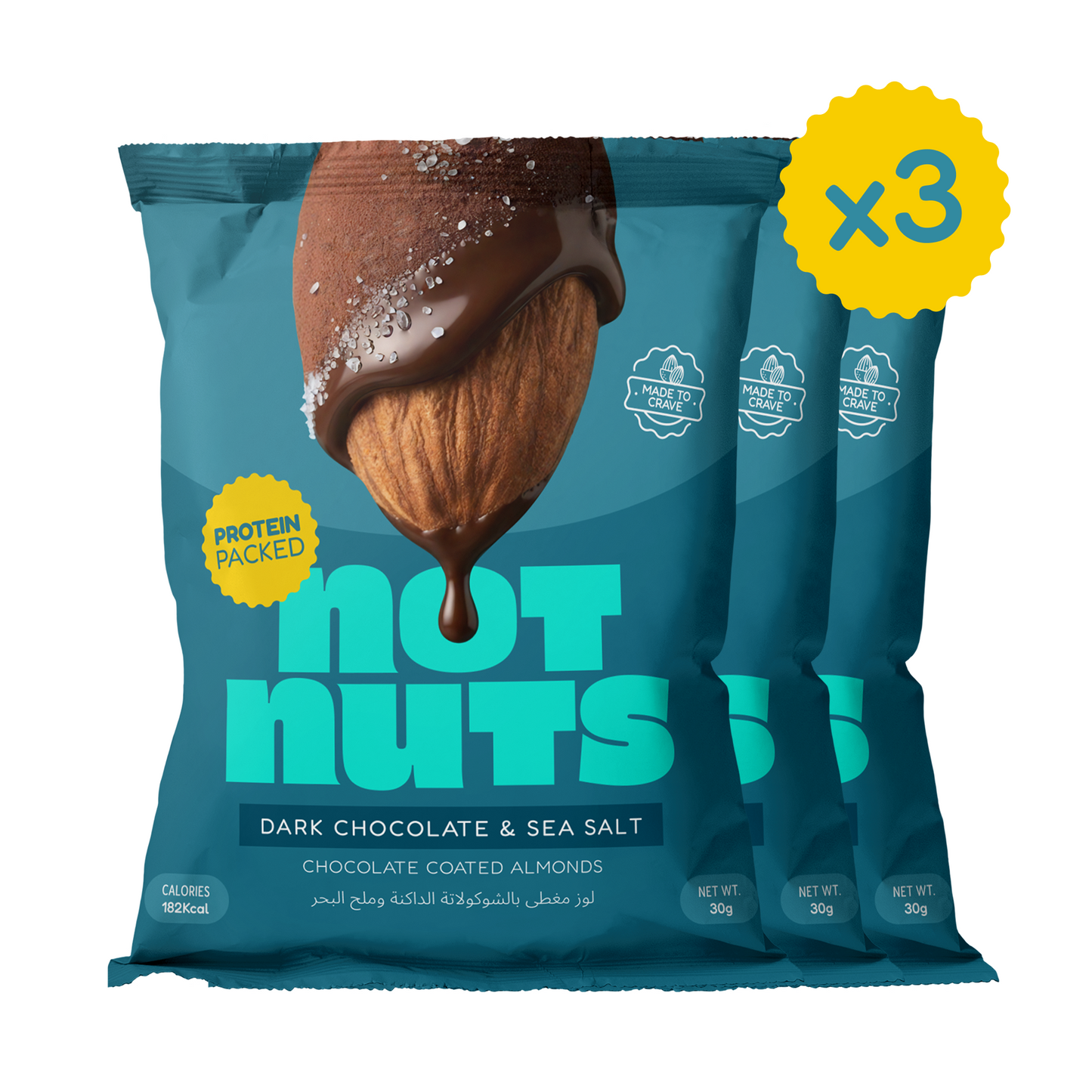 Dark chocolate and sea salt chocolate coated almonds