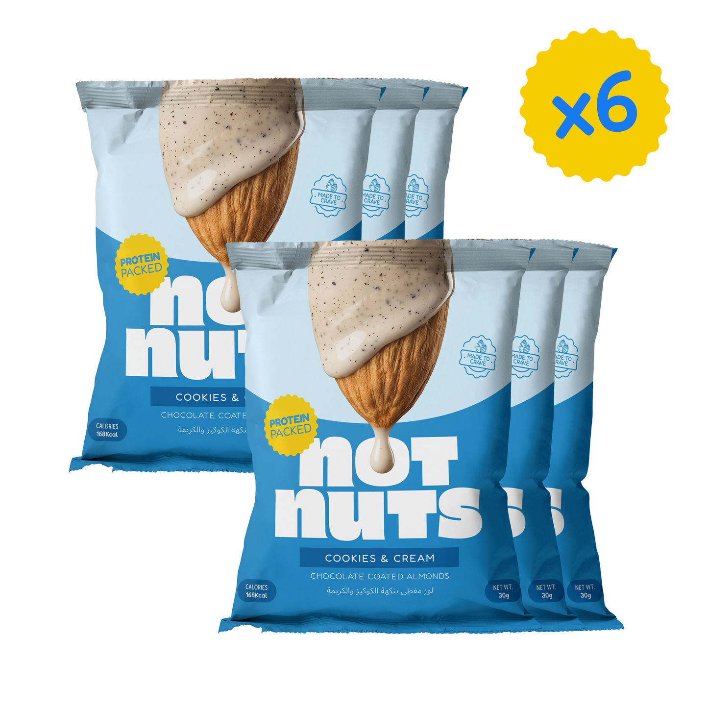 Cookie and cream chocolate coated almonds